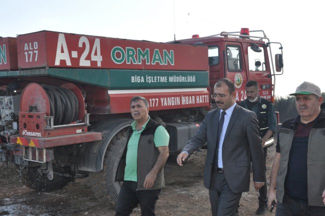 Dolu, yangın bölgesinde 