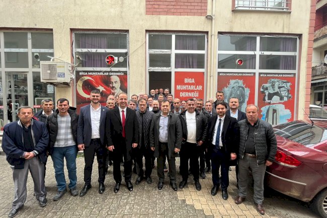 Keçeci, Biga Muhtarlar İle Görüştü