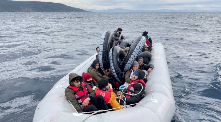 Ayvacık açıklarında göçmen operasyonu