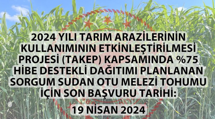 Yeniceli üreticilere başvuru duyurusu