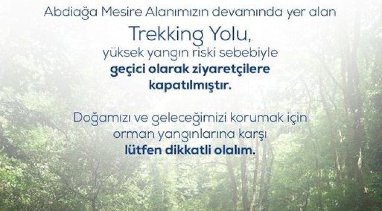 Trekking Yolunda yangın tedbiri
