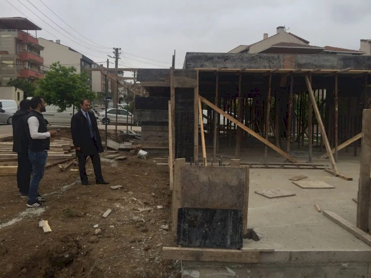 Biga Kaymakamı Erdinç Dolu, Anaokulu İnşaatını İnceledi