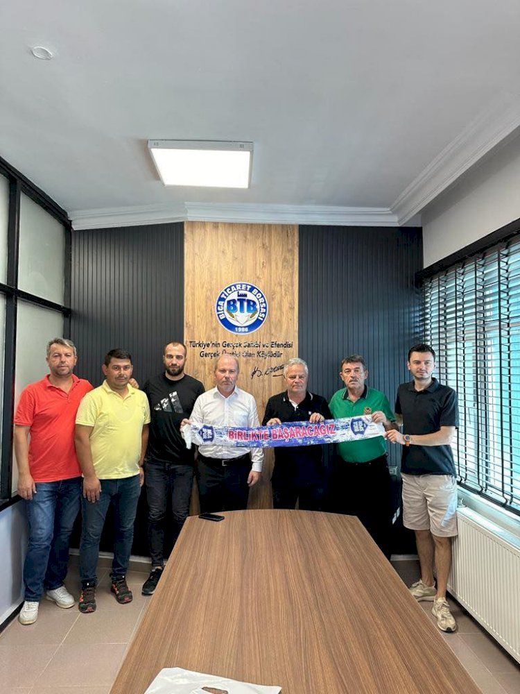 Bigaspor Kulübü Biga Ticaret Borsası’nı ziyaret etti