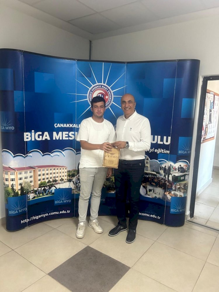 Biga MYO’da ilk kayıt ödülü