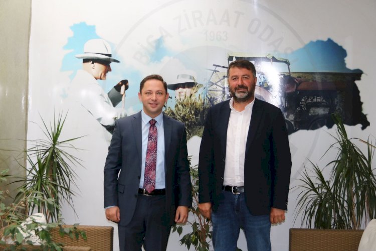 Kaymakamı Ercan Kayabaşı’ndan Ziraat Odası Başkanı Güray Ergün’e İade-i Ziyaret